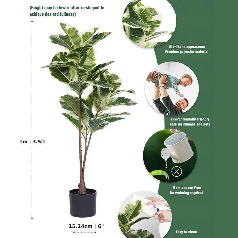 Artificial Rubber Tree Plant: image 5